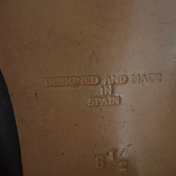 Woman’s Brown Leather & Suede Mid Calf Boots Pointed Toe Made in Spain Size 8.5 - Picture 2 of 9